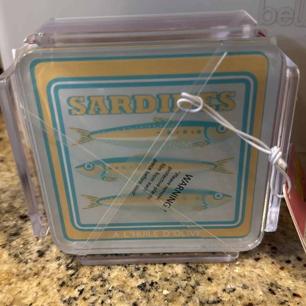 Sardines 4 pack Drink Coasters New‎